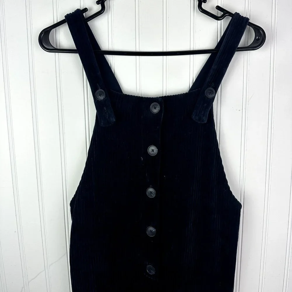 Madewell Blue Texture Thread‎ Velour Corduroy Overalls Ribbed Romper/Jumpsuit XS